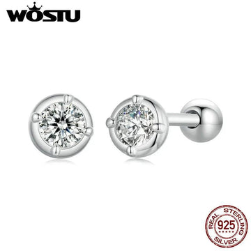 Lovely Round 0.1 CT Moissanite Diamonds Stud Earrings For Women - Sterling Silver Original Moissanite Fine Jewellery - The Jewellery Supermarket